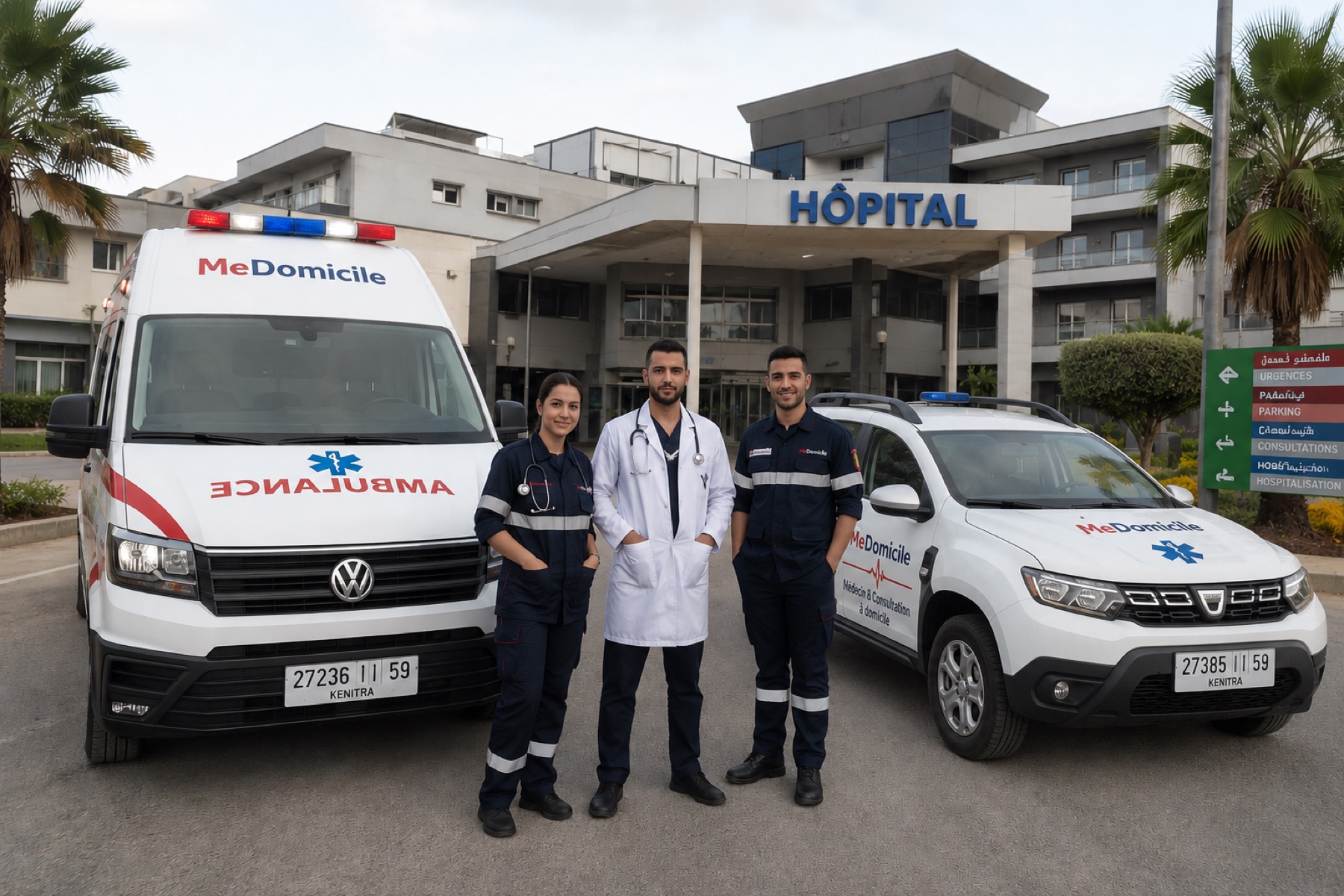 Équipe Medomicile auprès d’un patient
